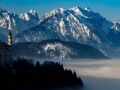 Schloss Neuschwanstein im Nebel