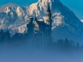 Schloss Neuschwanstein im Nebel