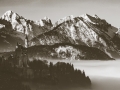 Schloss Neuschwanstein im Nebel